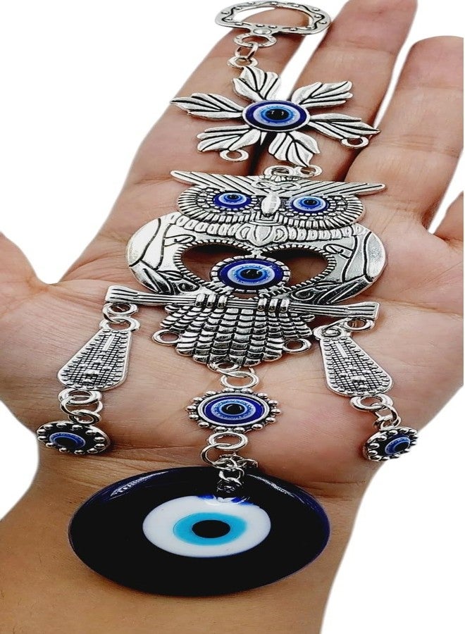 ARTISKRITI Owl Evil Eye Hanging for Home Wall Hanging Decorative Items Nazar Battu for Home Protection, Good Luck Charm and Prosperity - Image 1